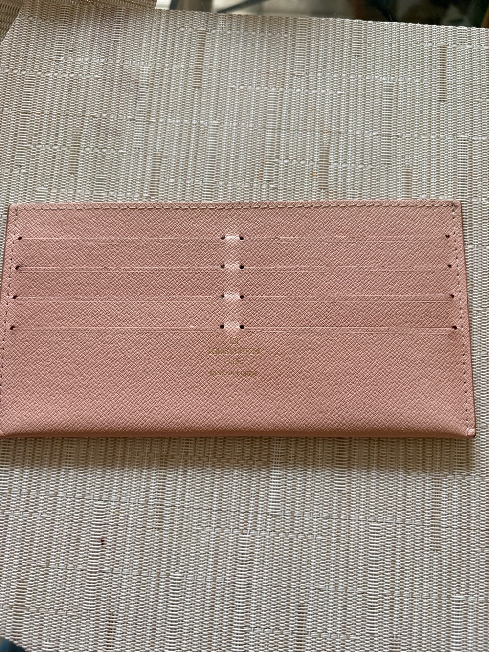 Louis Vuitton Pink Saffiano Leather Card Holder